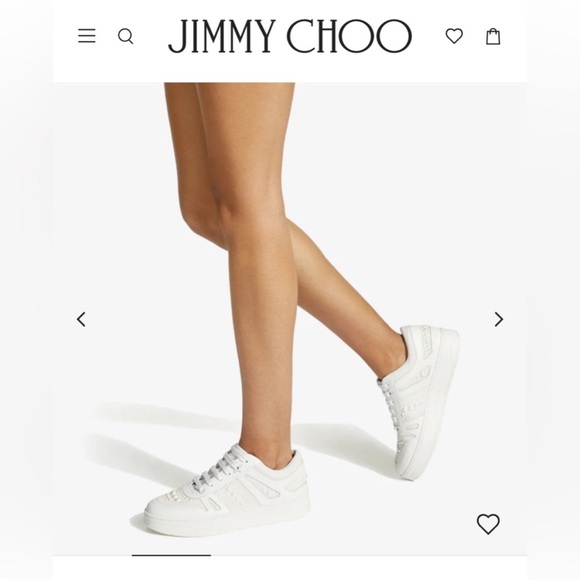 Jimmy Choo Hawaii Faux Pearl Embellished Leather Sneakers